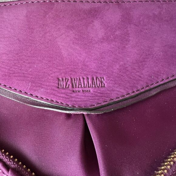 MZ Wallace Thompson Hobo bag in Elderberry nylon with Suede leather trim - Picture 3 of 9